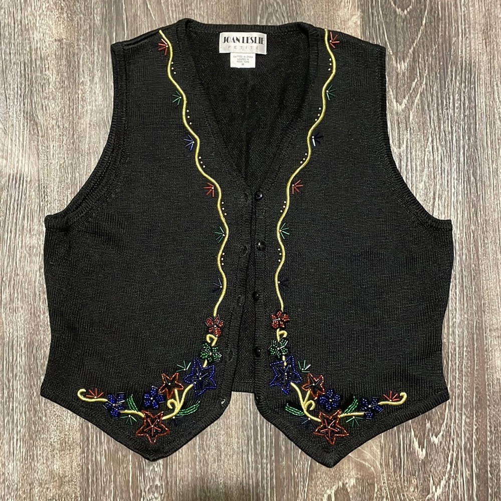 Joan Leslie Petite M Christmas Sweater Vest